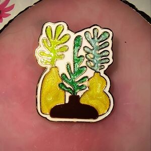 Women’s Accessories Fun Colorful Plants in Multicolored Vases Enamel Pin Brooch